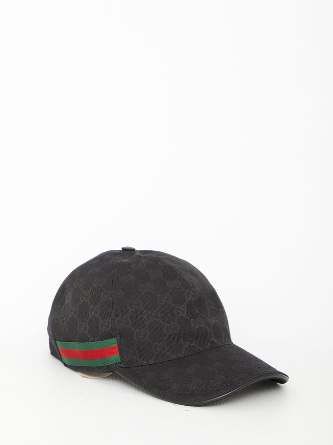 Gucci Cap With Web Detail Black