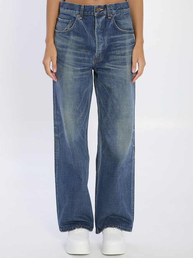Celine Wide-leg Jeans Blue