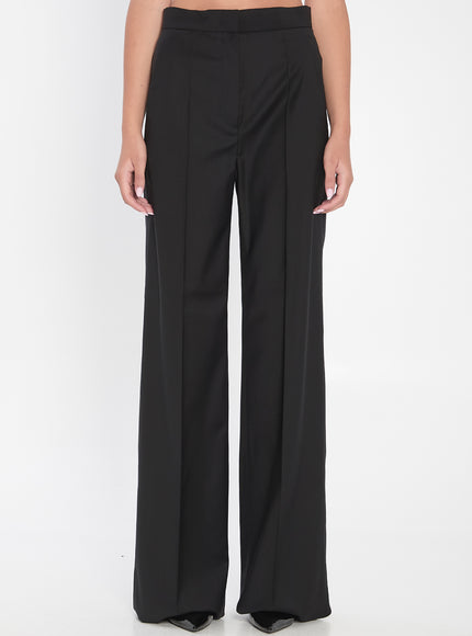 Max Mara Straight-leg Trousers In Light Wool Black