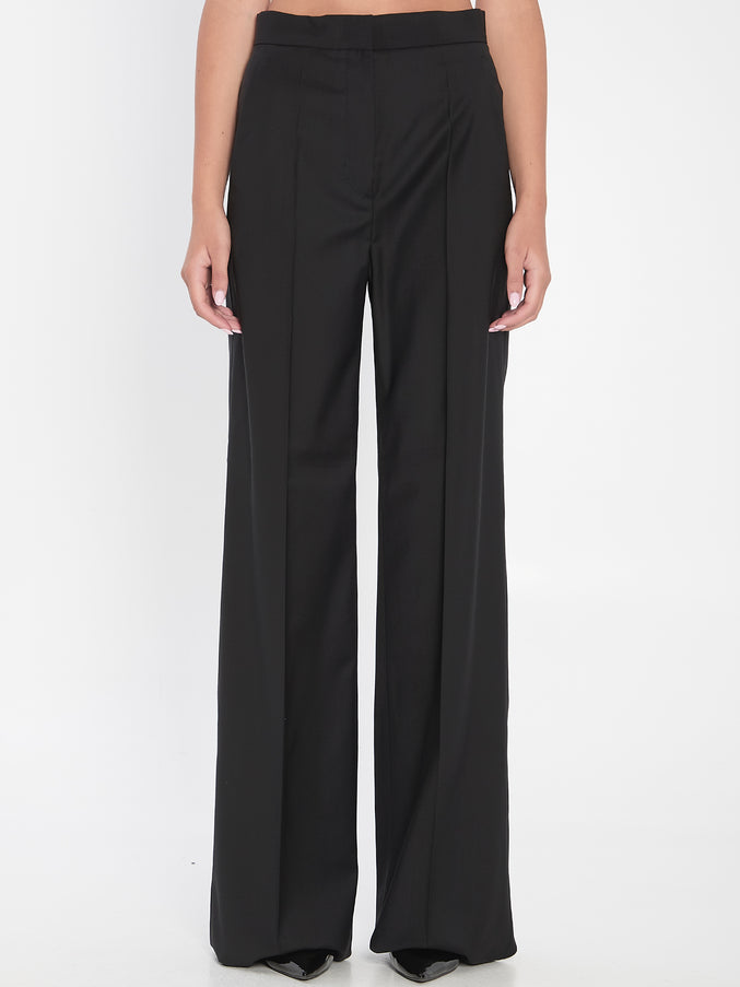Max Mara Straight-leg Trousers In Light Wool Black