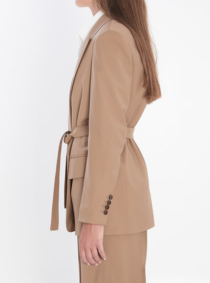 Max Mara Blazer In Wool Canvas