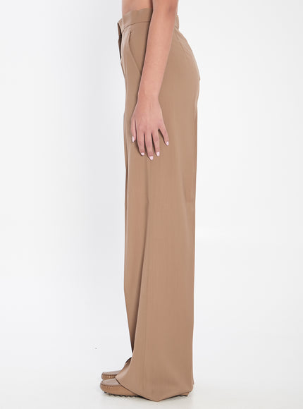 Max Mara Straight-leg Trousers In Light Wool