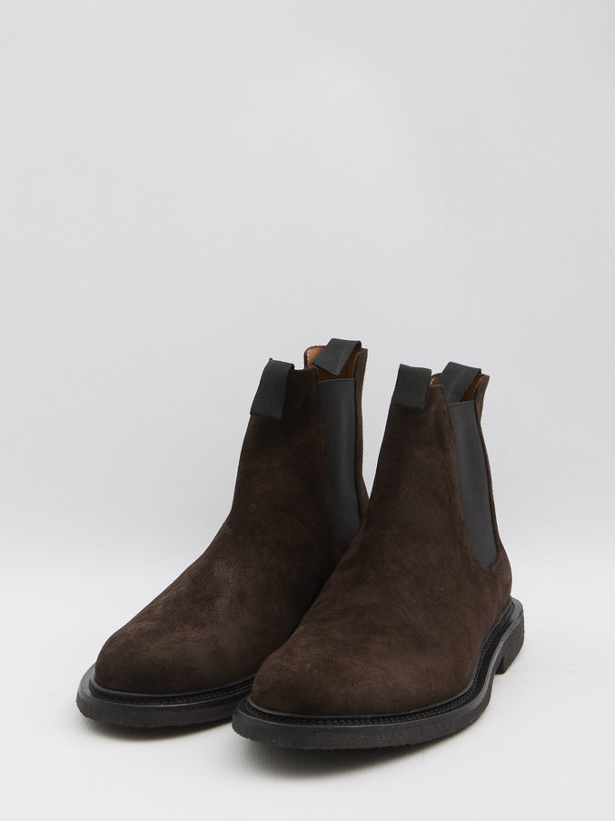 Common Projects Chelsea Boots In Waxed Suede