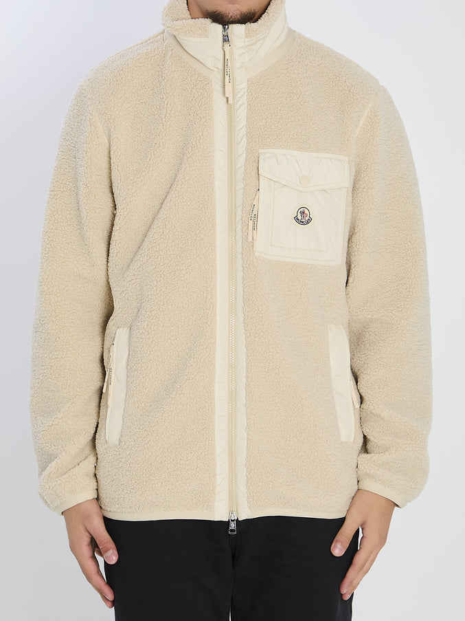 Moncler Teddy-effect Sweatshirt Beige