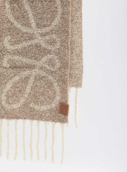Loewe Anagram Scarf In Alpaca And Wool