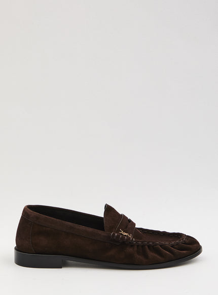 Saint Laurent Le Loafer In Suede Brown