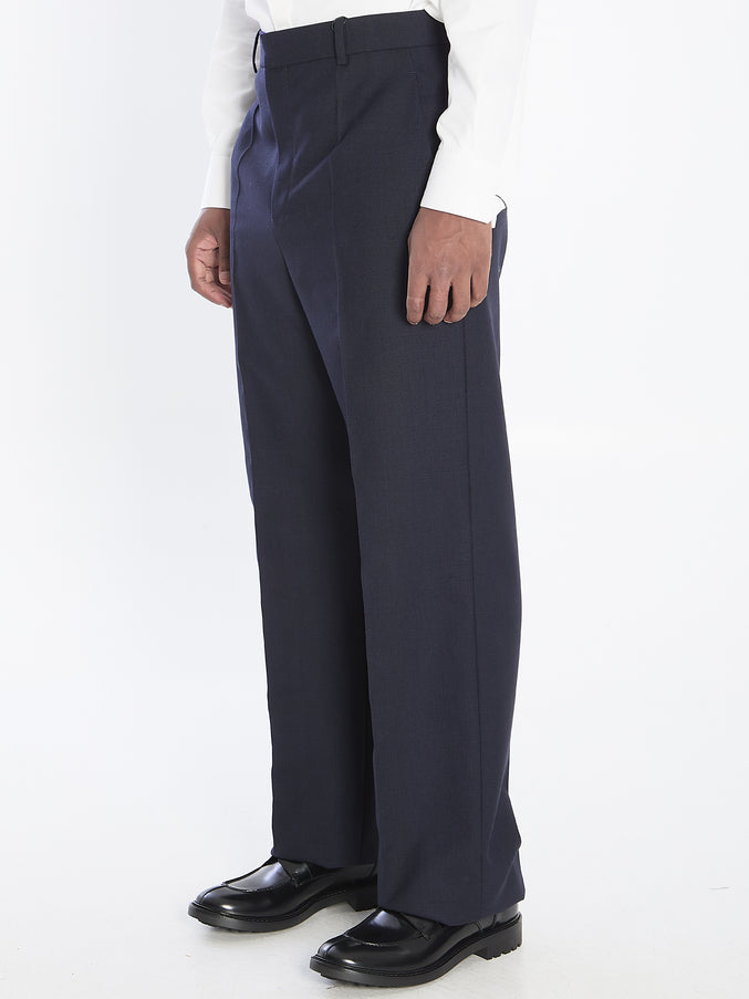 Saint Laurent Chiné Wool Trousers