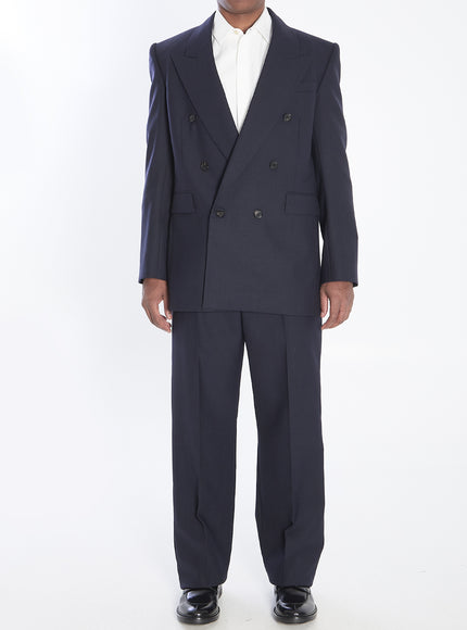 Saint Laurent Chiné Wool Trousers