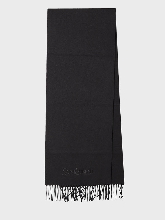 Saint Laurent Cashmere Scarf QT Black