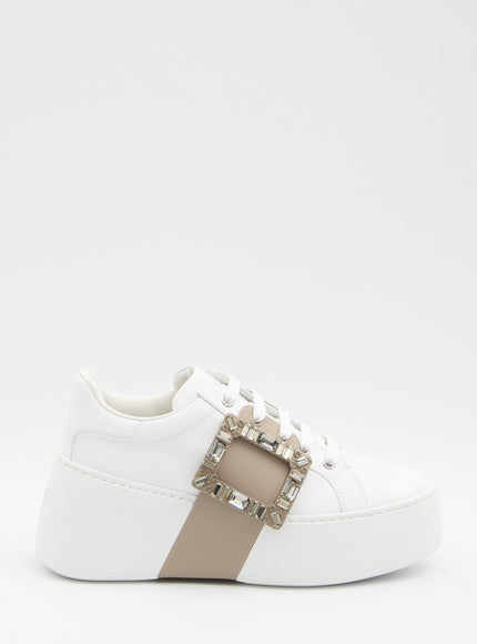 Roger Vivier Viv' Skate Sneakers In Leather Chiedi A Chatgpt White