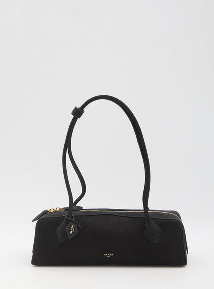 Alaia Le Teckel Medium Bag In Nubuck QT Black