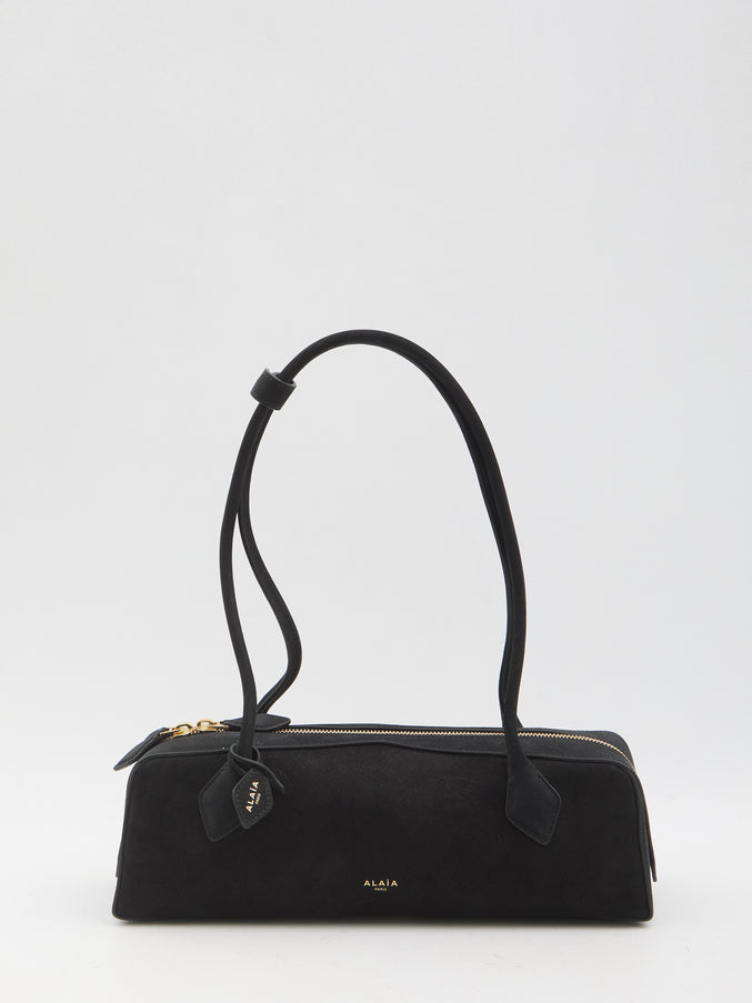 Alaia Le Teckel Medium Bag In Nubuck QT Black