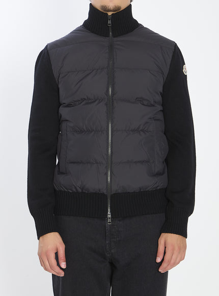 Moncler Matte Padded Cardigan Black