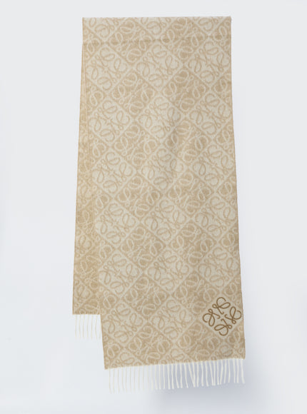 Loewe Anagram Scarf QT Beige