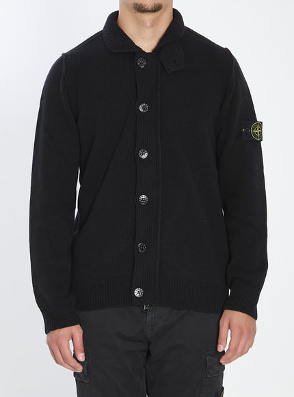 Stone Island Sweater With Felt Details Black