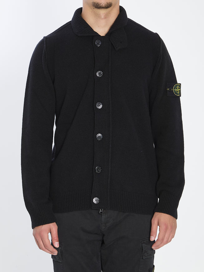 Stone Island Sweater With Felt Details Black