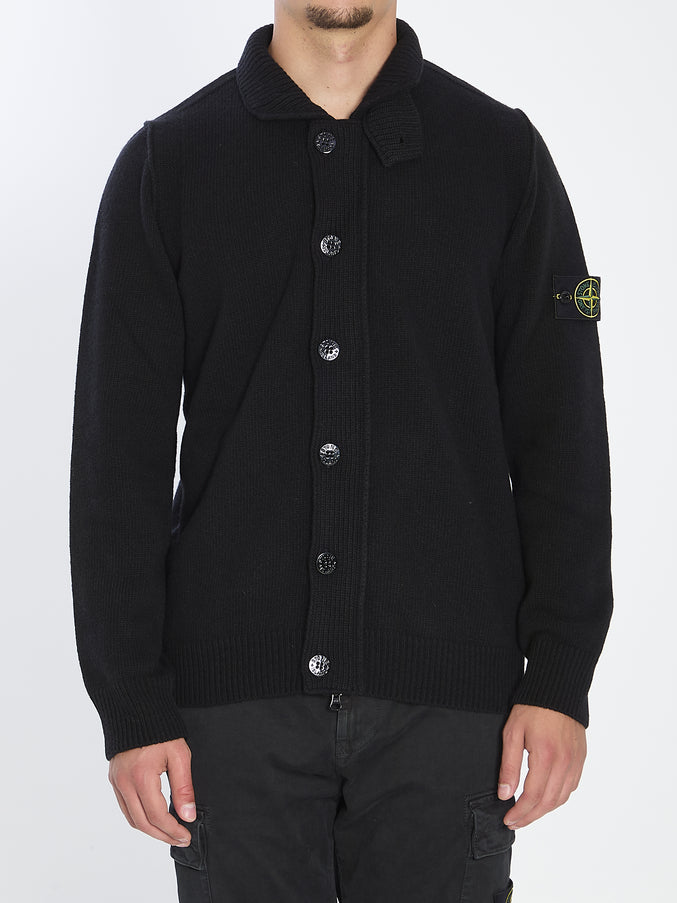 Stone Island Sweater With Felt Details Black