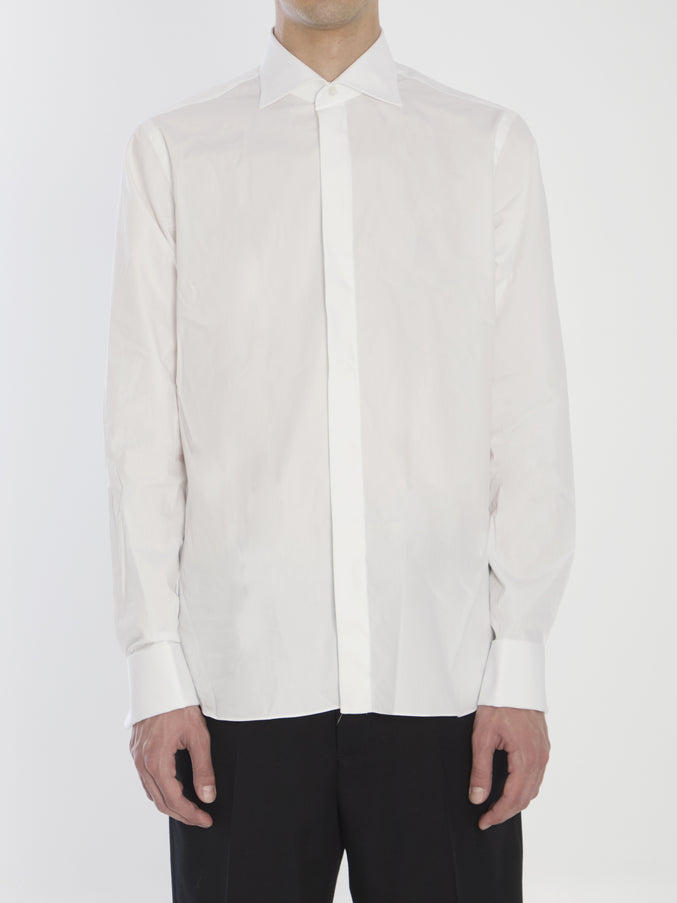 Borriello Marechiaro Shirt Witth Cuffs For Cufflinks White