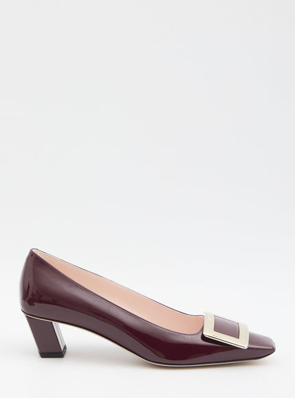 Roger Vivier Leather Slingback Pumps Bordeaux