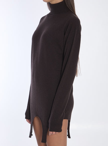 Saint Laurent Turtleneck Garter Sweater