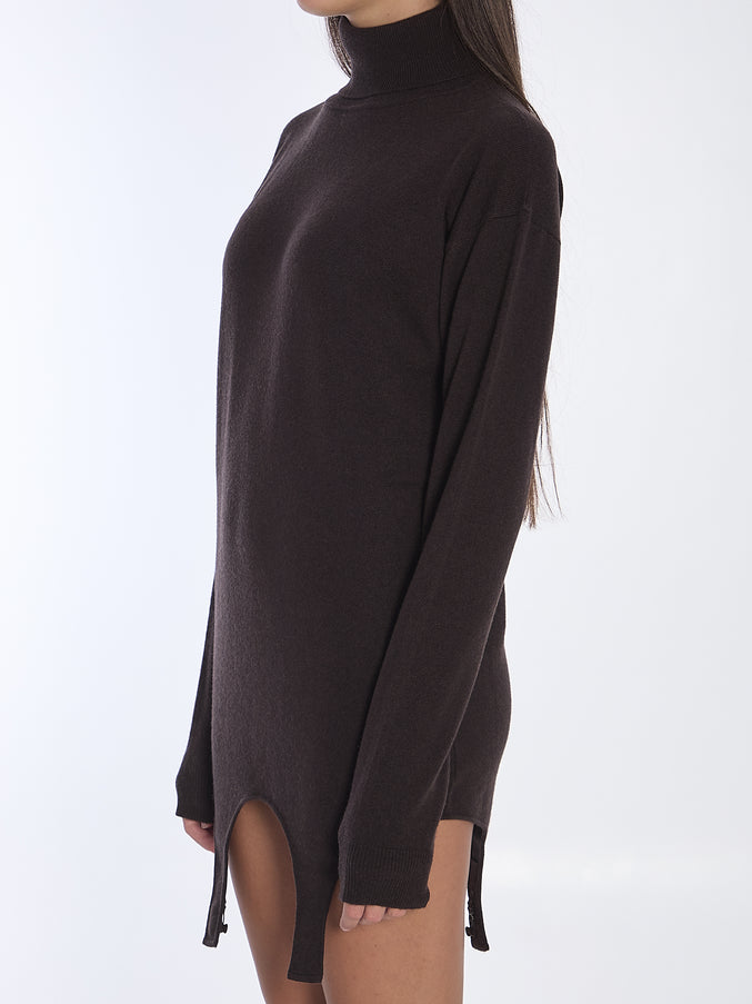 Saint Laurent Turtleneck Garter Sweater