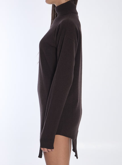 Saint Laurent Turtleneck Garter Sweater