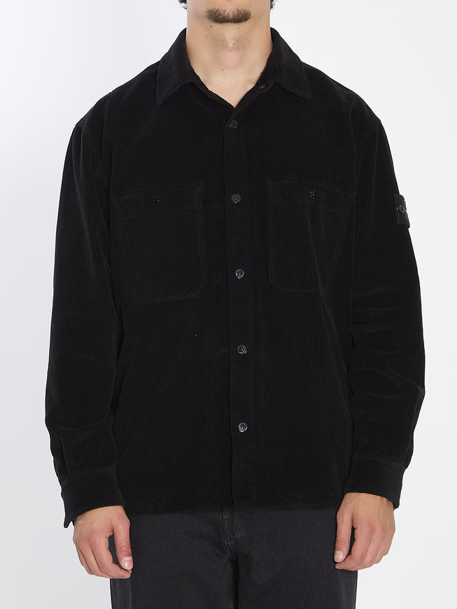 Stone Island Corduroy Overshirt Black
