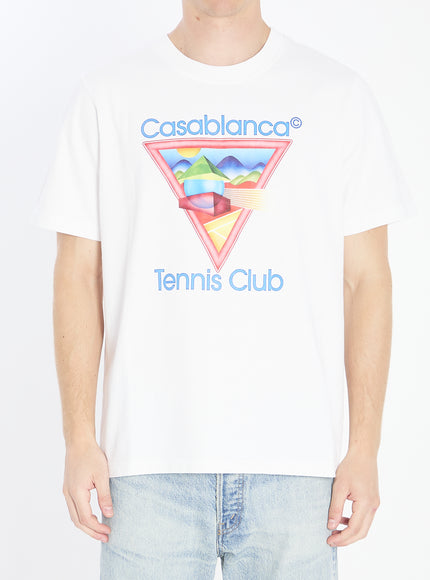 Casablanca Tennis Club Icon Printed T-shirt White