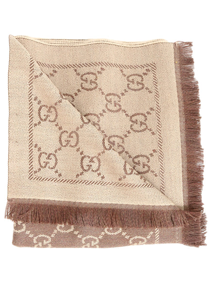 Gucci Gg Motif Scarf QT Beige