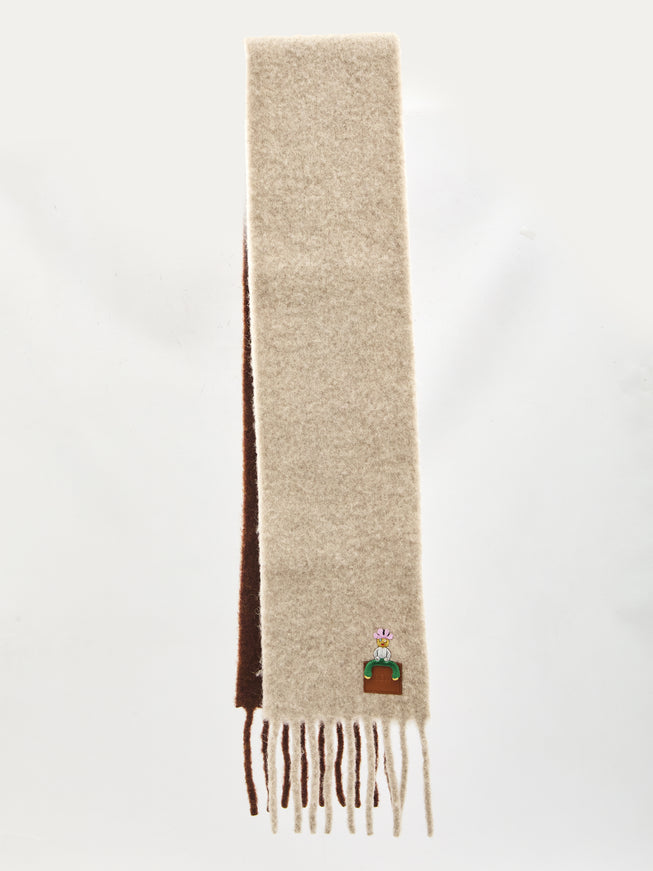 Loewe Wool-alpaca Scarf QT Brown