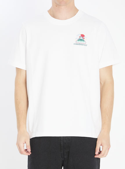 Casablanca Montagne Ondulée Printed T-shirt White