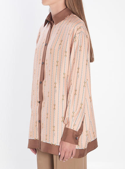 Gucci Shirt In Printed Silk