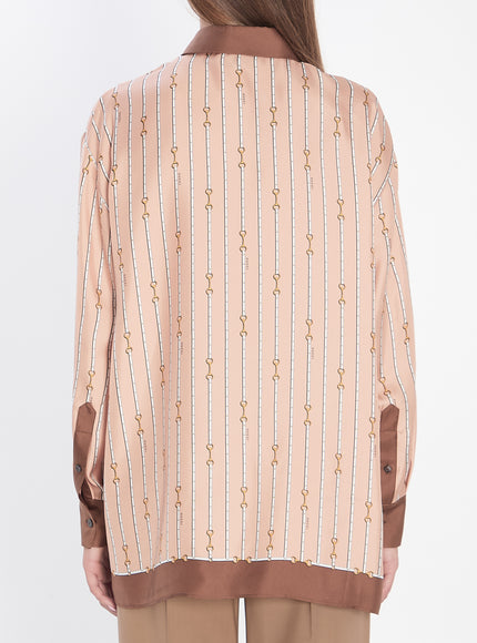 Gucci Shirt In Printed Silk