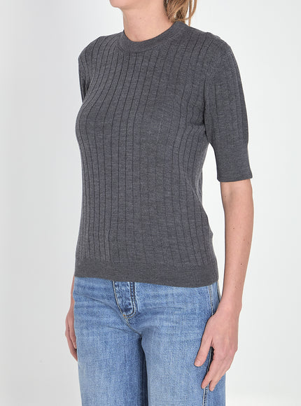 Bottega Veneta Ribbed Knit Cropped Top