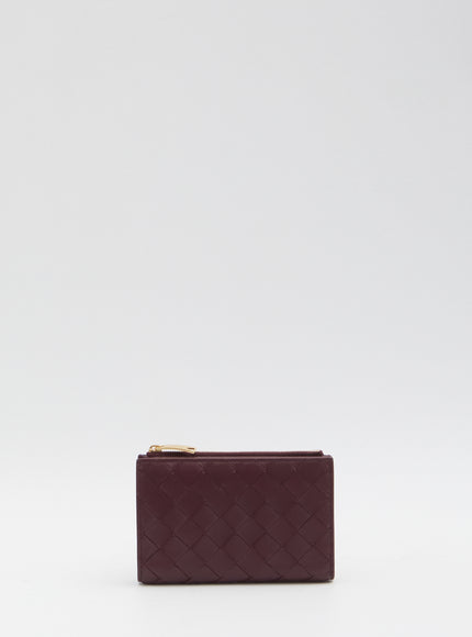 Bottega Veneta Intrecciato Bi-folod Medium Wallet QT Bordeaux