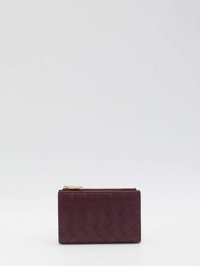 Bottega Veneta Intrecciato Bi-folod Medium Wallet QT Bordeaux
