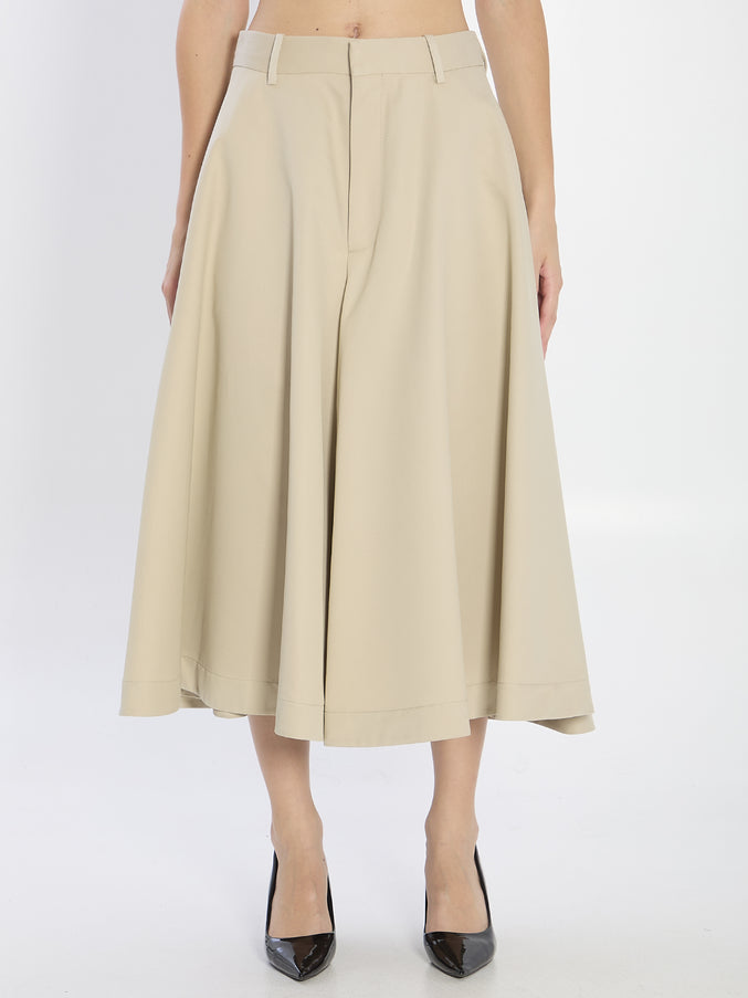 Bottega Veneta Culotte Trousers Beige