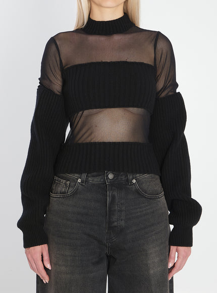 Jean Paul Gaultier Sheer-effect Sweater Black