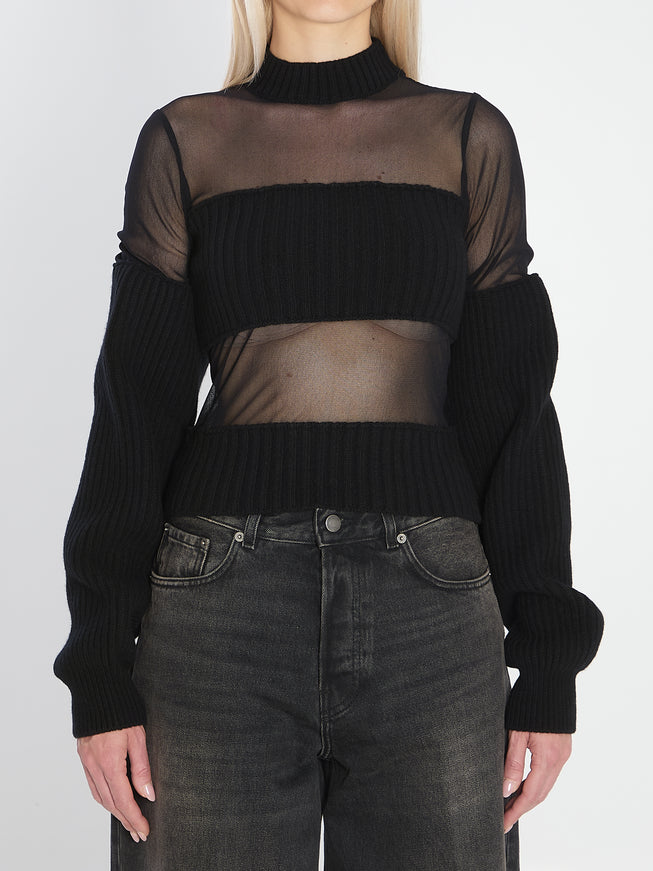 Jean Paul Gaultier Sheer-effect Sweater Black