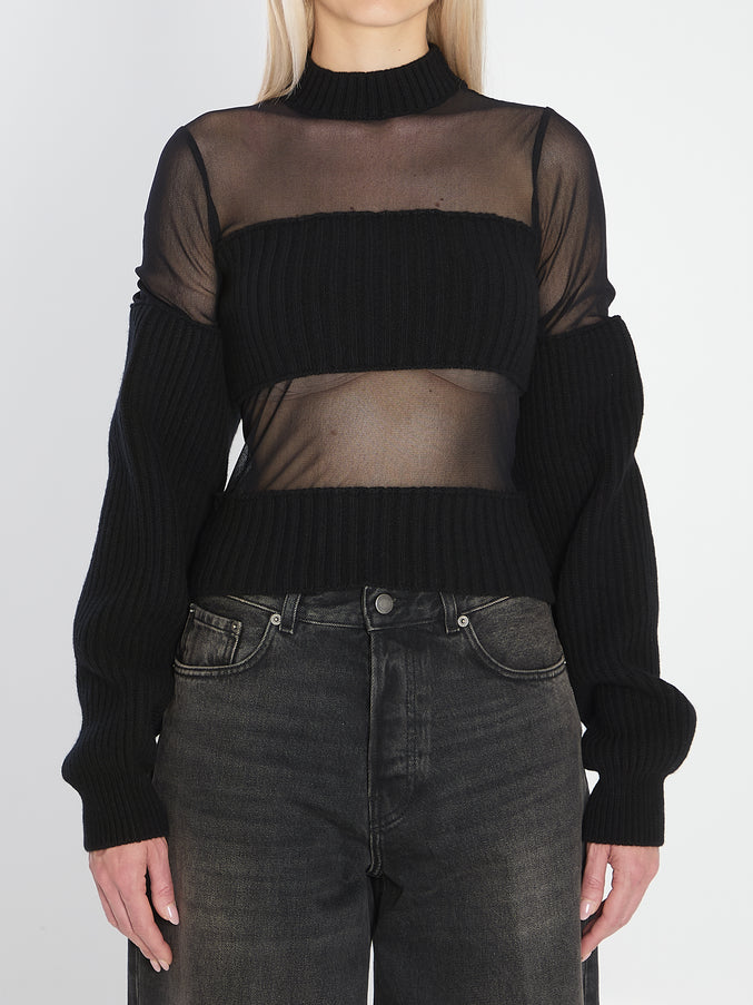 Jean Paul Gaultier Sheer-effect Sweater Black