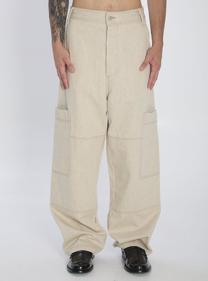 Jacquemus De-nimes Carré Cargo Pants Beige