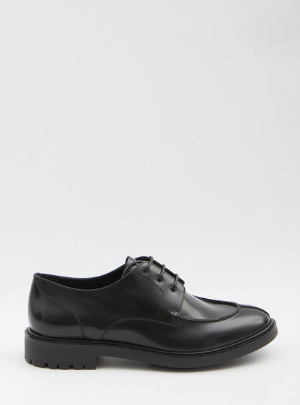 Saint Laurent Derby Lino In Smooth Leather Black