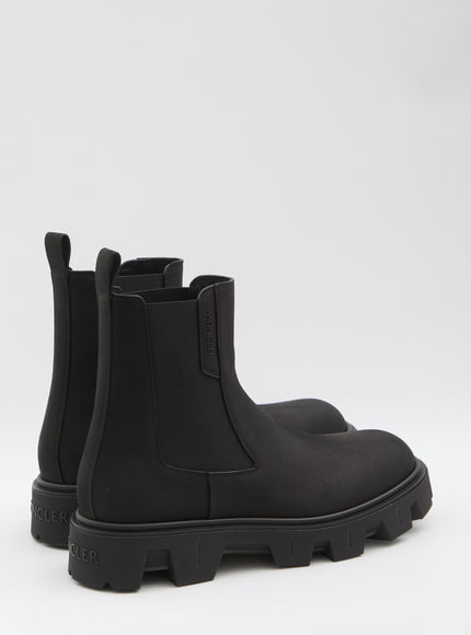 Moncler Chelsea Peak City Boots In Nubuck.