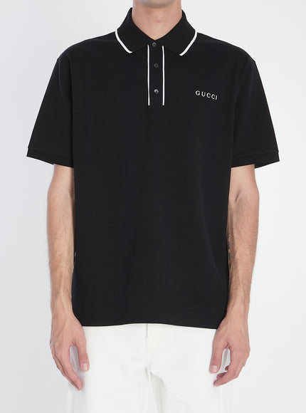 Gucci Piquè Polo Black