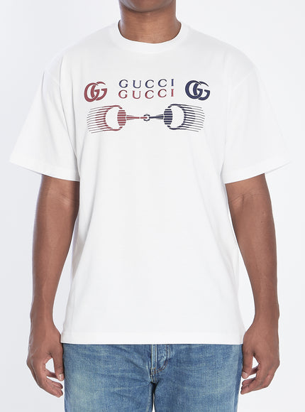 Gucci Printed Cotton Jersey T-shirt White