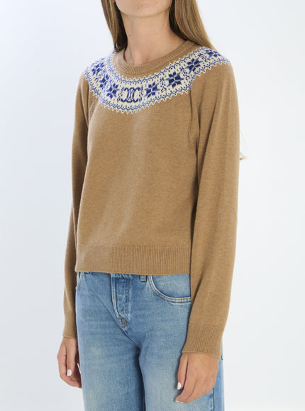 Celine Fair Isle Knitwear Sweater