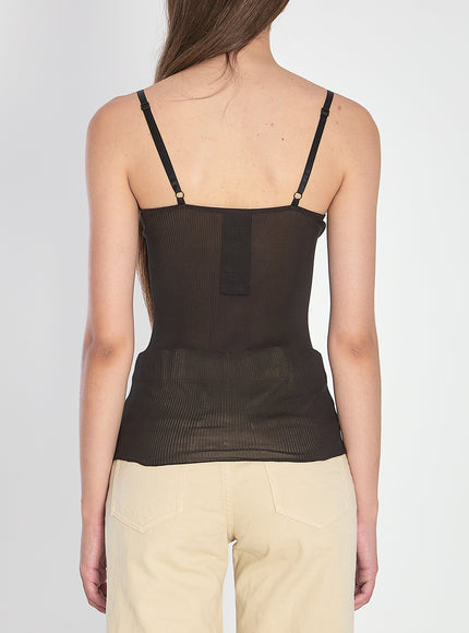 Saint Laurent Silk And Lace Top