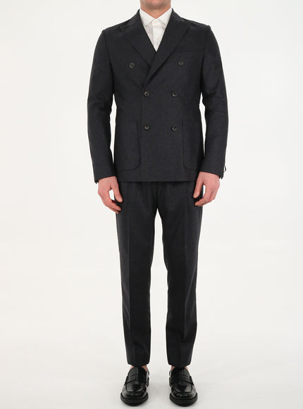 Tonello Anthracite Wool Suit Grey