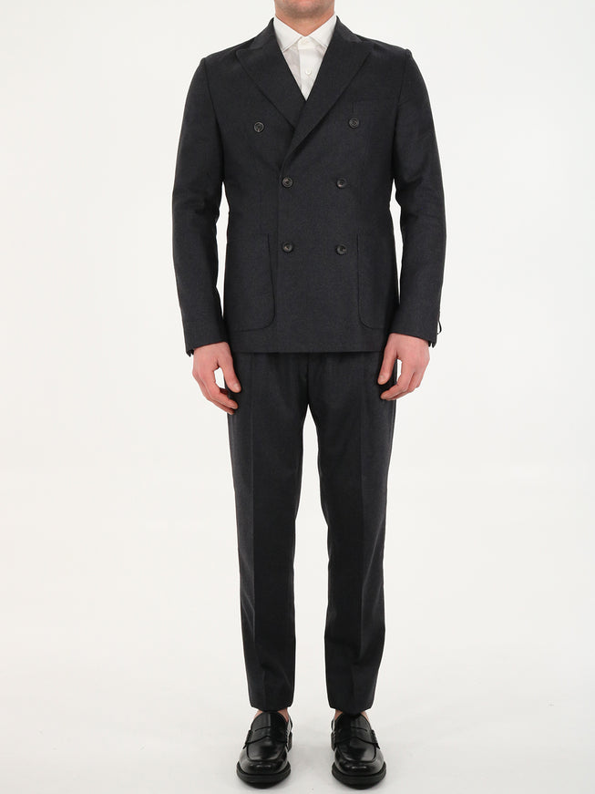 Tonello Anthracite Wool Suit Grey