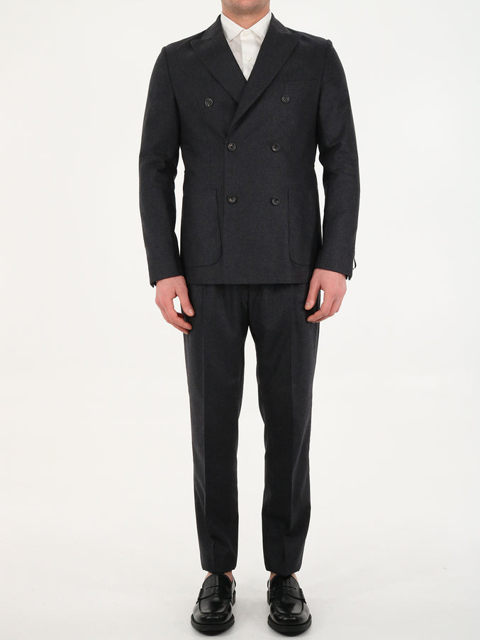 Tonello Anthracite Wool Suit Grey